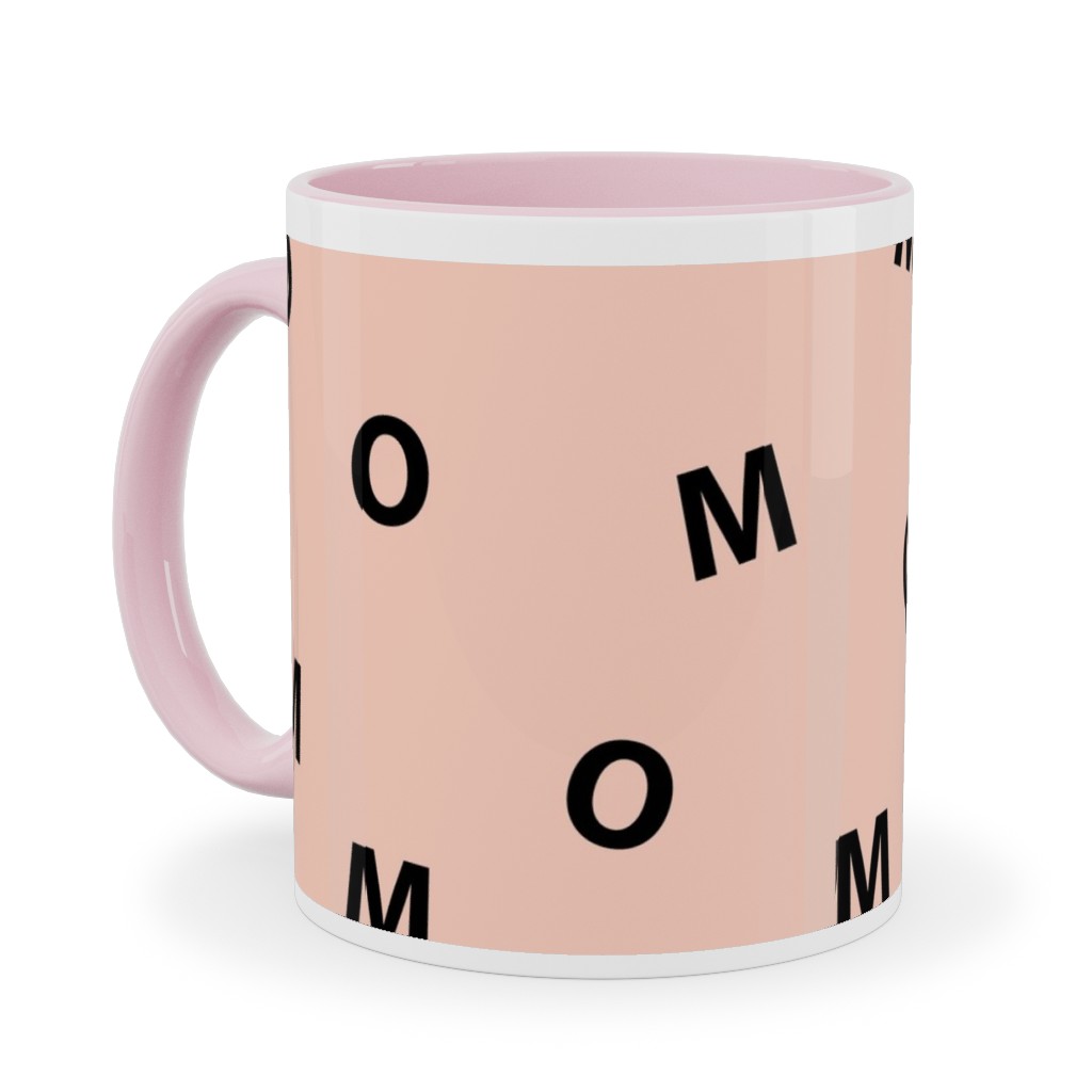 Sweet Mom Typography - Pale Nude Ceramic Mug, Pink,  , 11oz, Pink