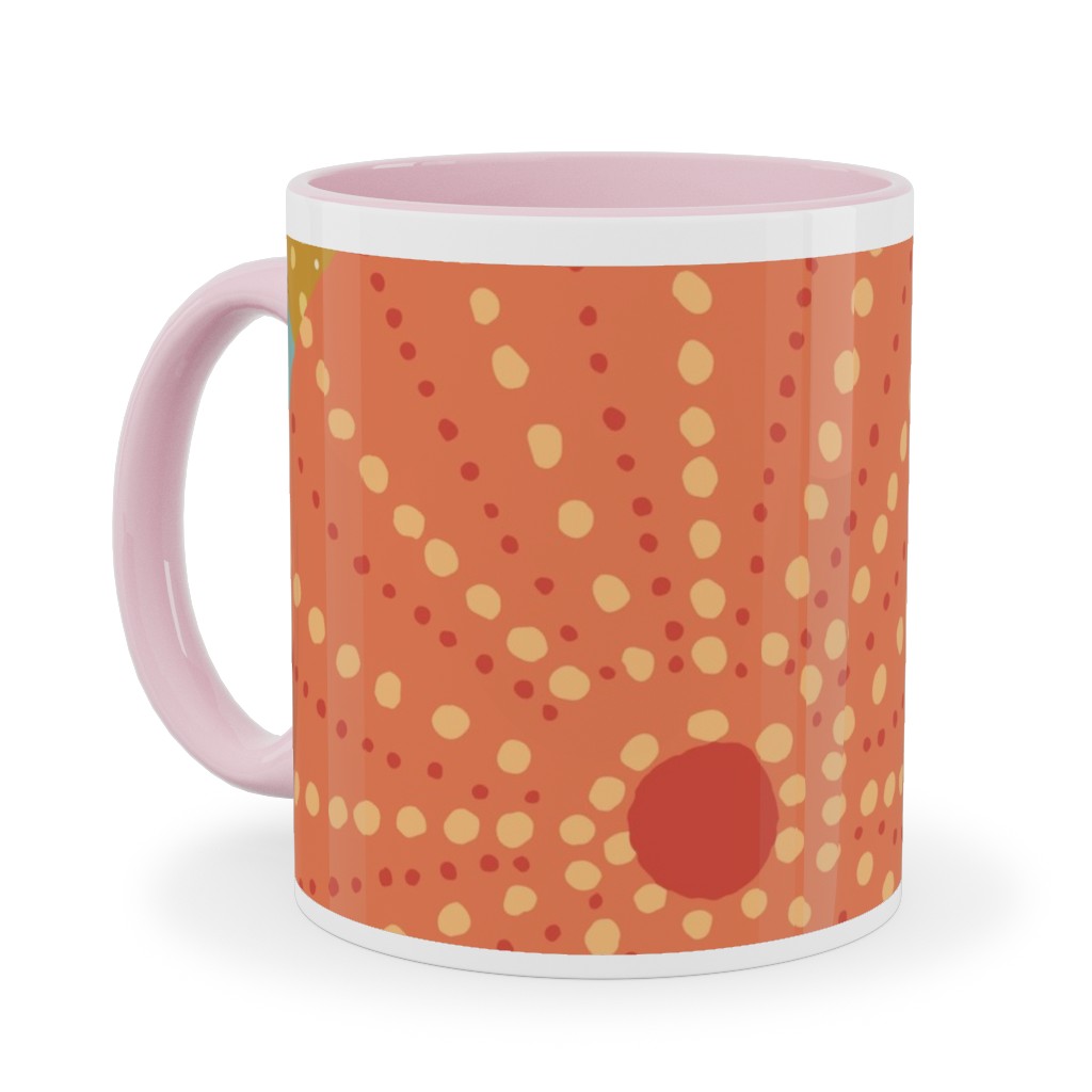 Colorful Sea Urchins Ceramic Mug, Pink,  , 11oz, Multicolor