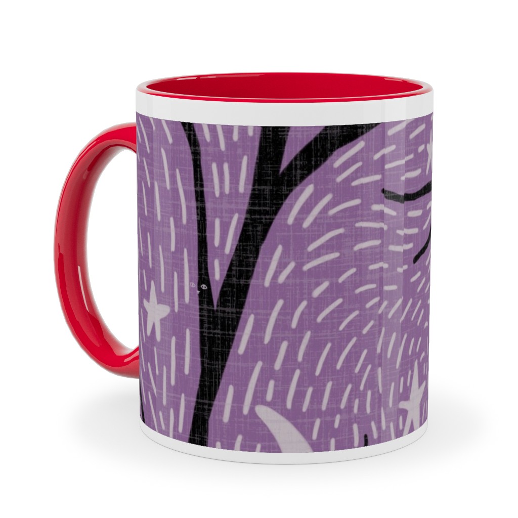 Spooky Night - Purple Ceramic Mug, Red, , 11oz, Purple, Purple