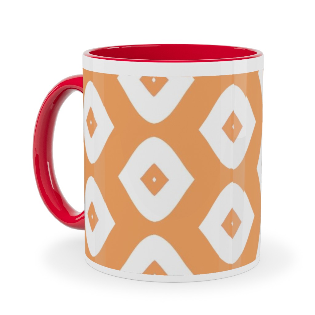 Diamond Girl - Orange Ceramic Mug, Red, , 11oz, Orange, Orange
