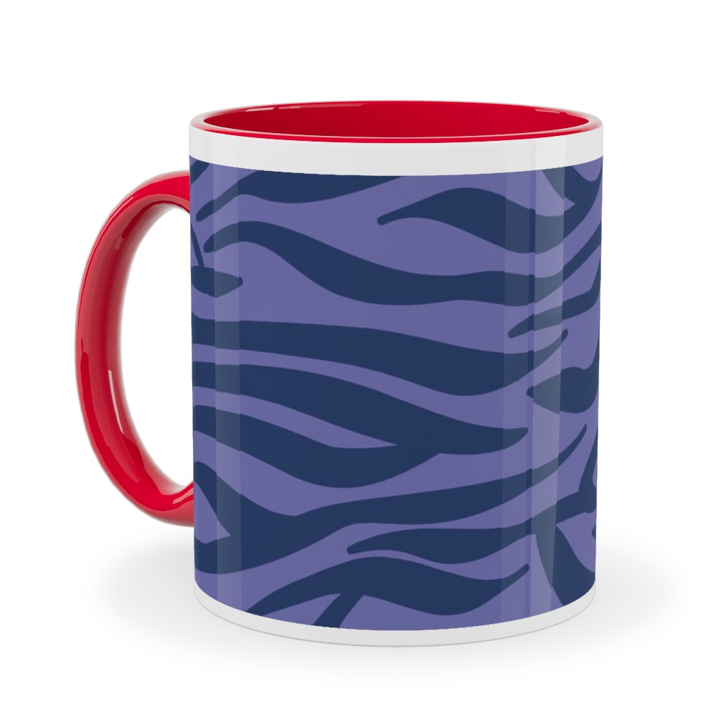 Zebra Animal Print - Purple Ceramic Mug, Red,  , 11oz, Purple