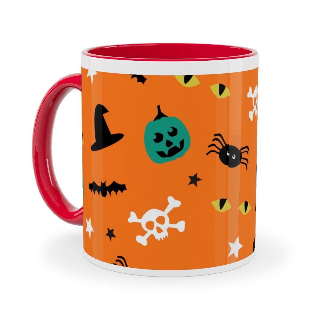 Halloween 2 - Orange Ceramic Mug, Red, , 11oz, Orange, Orange
