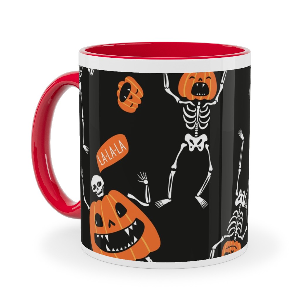 Halloween Party - Black Ceramic Mug, Red, , 11oz, Orange, Orange
