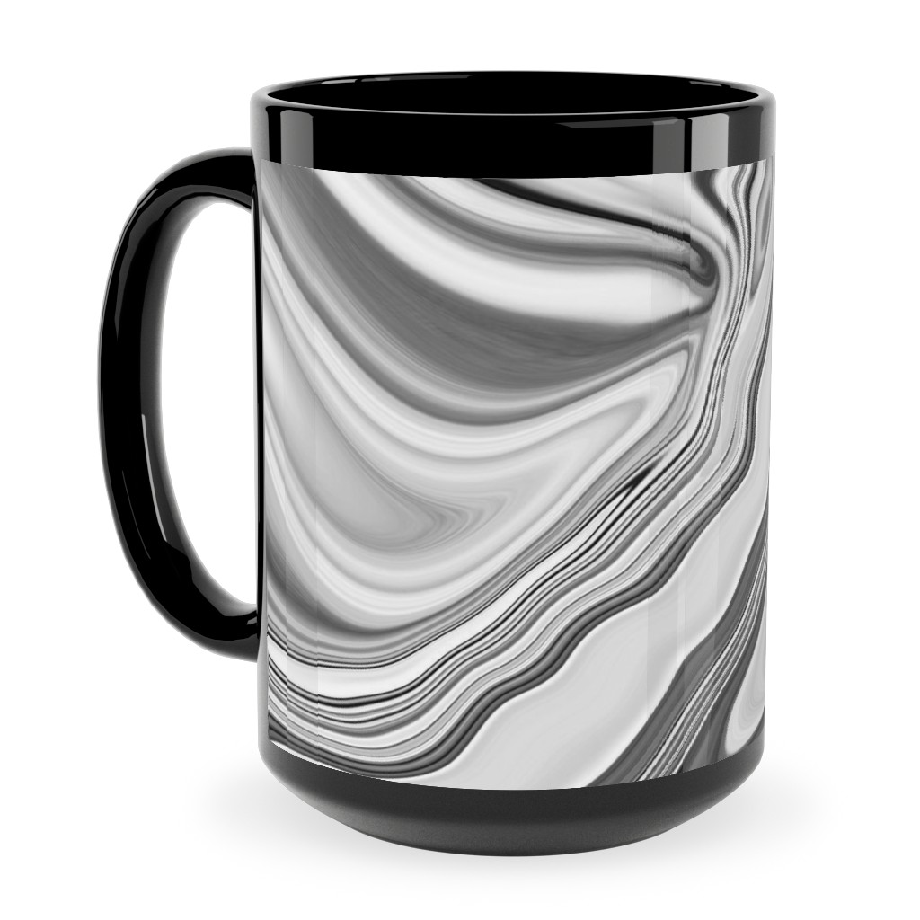 Love Spell Marble - Black and White Ceramic Mug, Black, , 15oz, Gray, Gray
