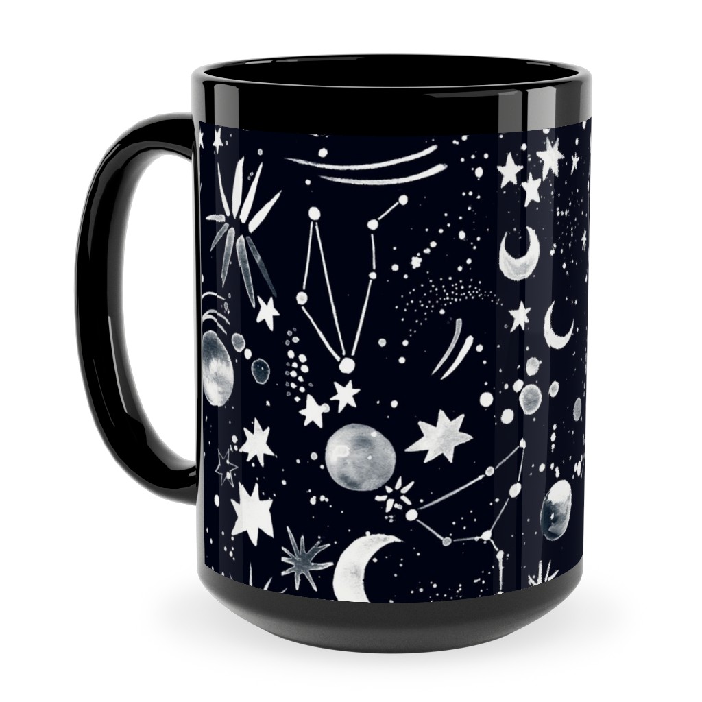 Constellations - Black Ceramic Mug, Black,  , 15oz, Black