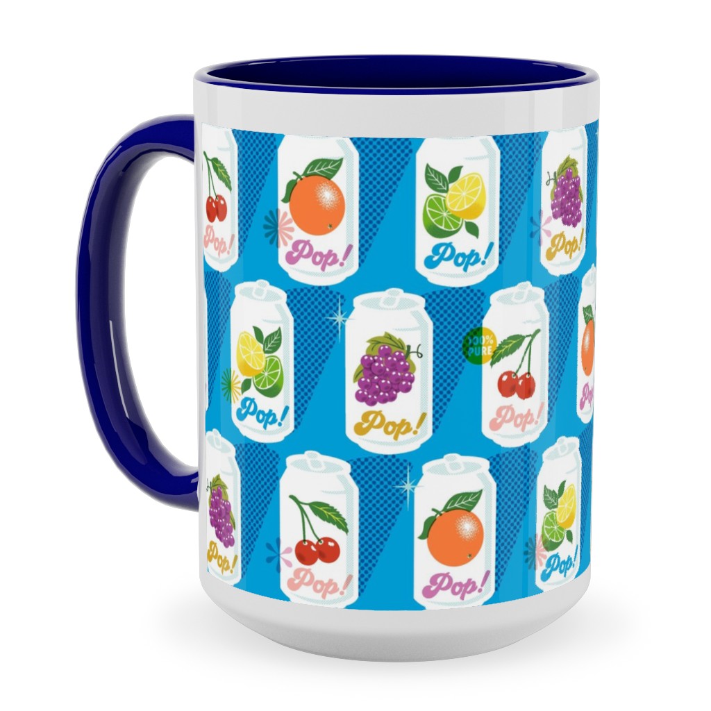 Fruit Pop! Ceramic Mug, Blue, , 15oz, Blue, Precious