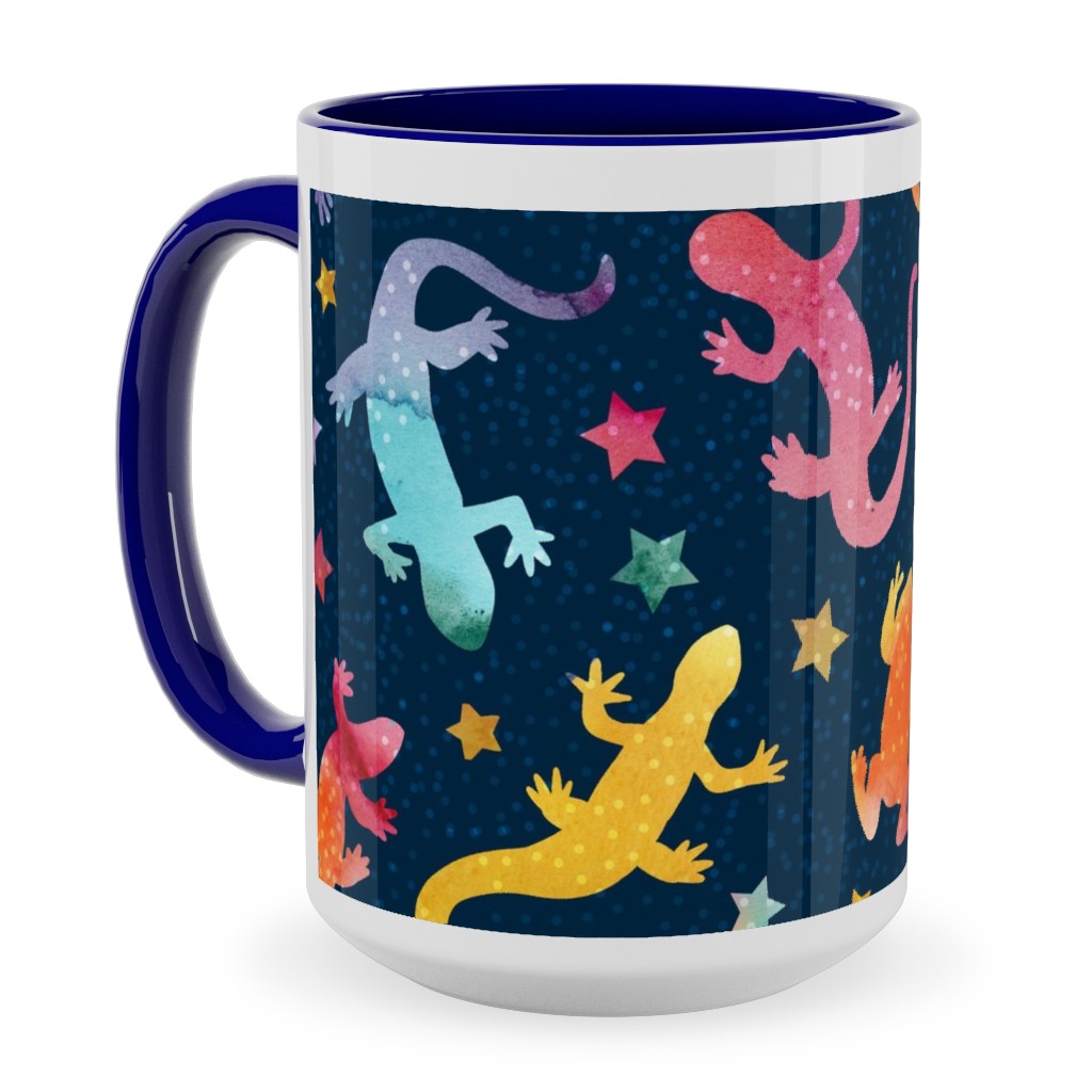 Pond Life Ceramic Mug, Blue,  , 15oz, Multicolor