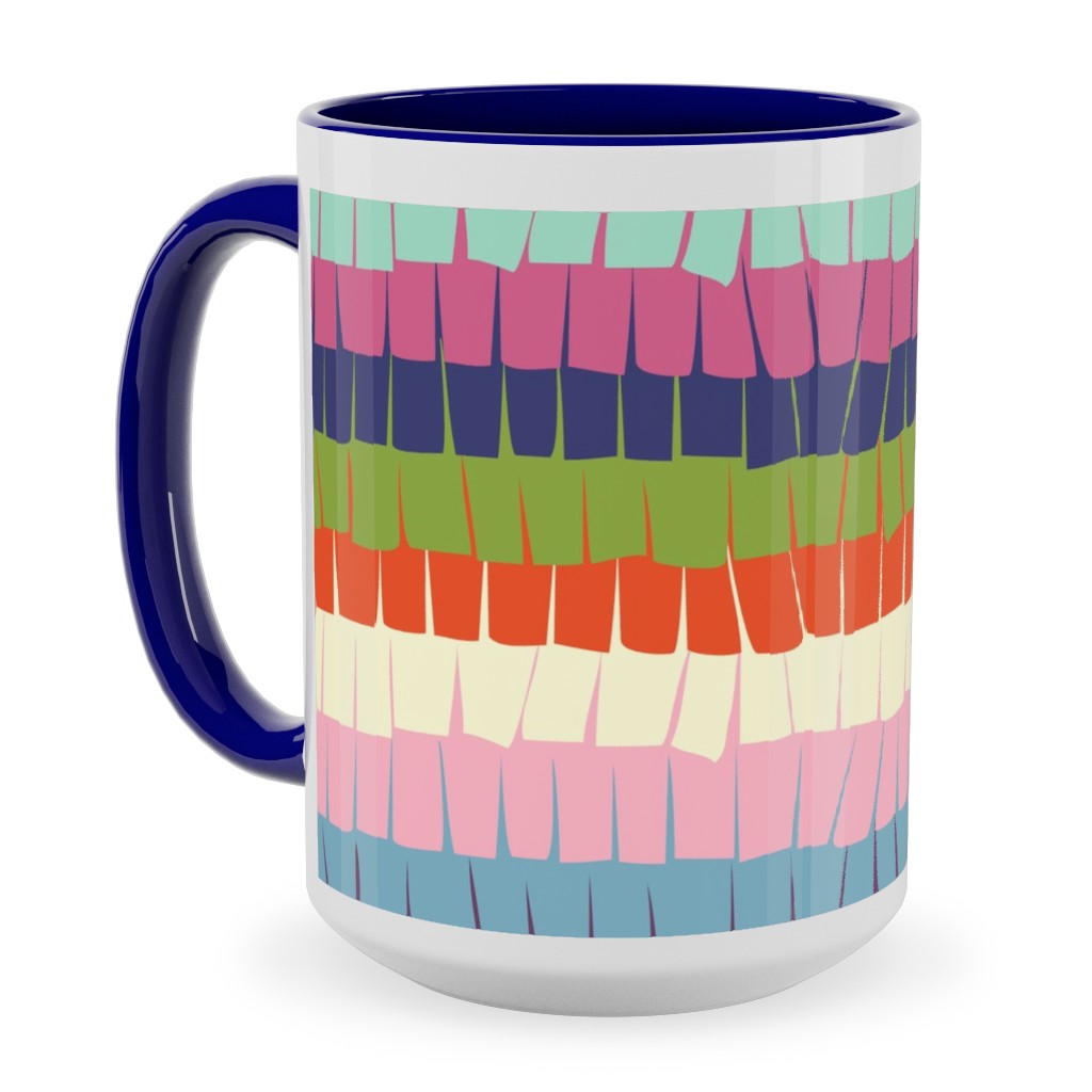 Piata Fiesta Party Ceramic Mug, Blue,  , 15oz, Multicolor