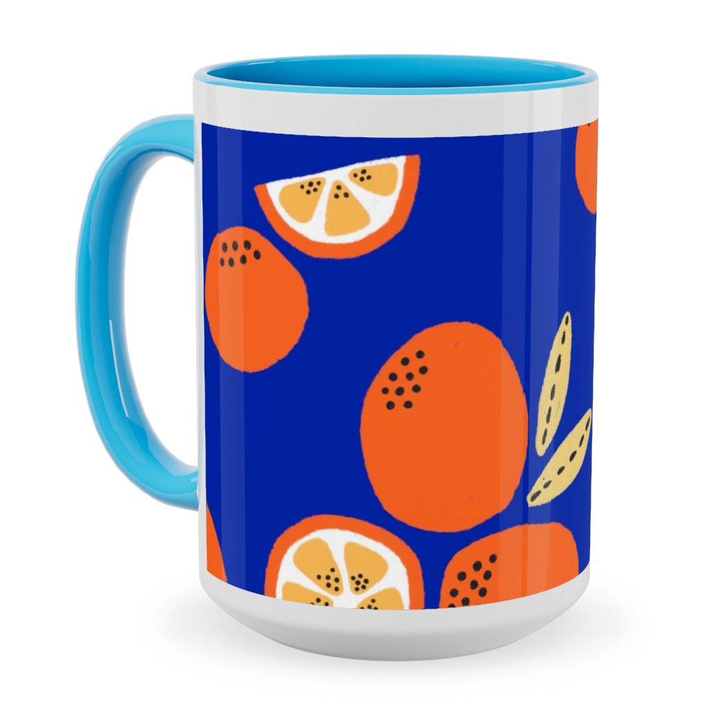 Clemantine - Blue Ceramic Mug, Light Blue,  , 15oz, Blue