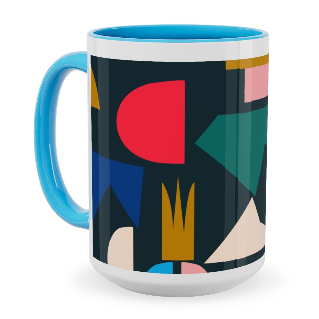 Shape of Things - Multi Ceramic Mug, Light Blue, , 15oz, Multicolor