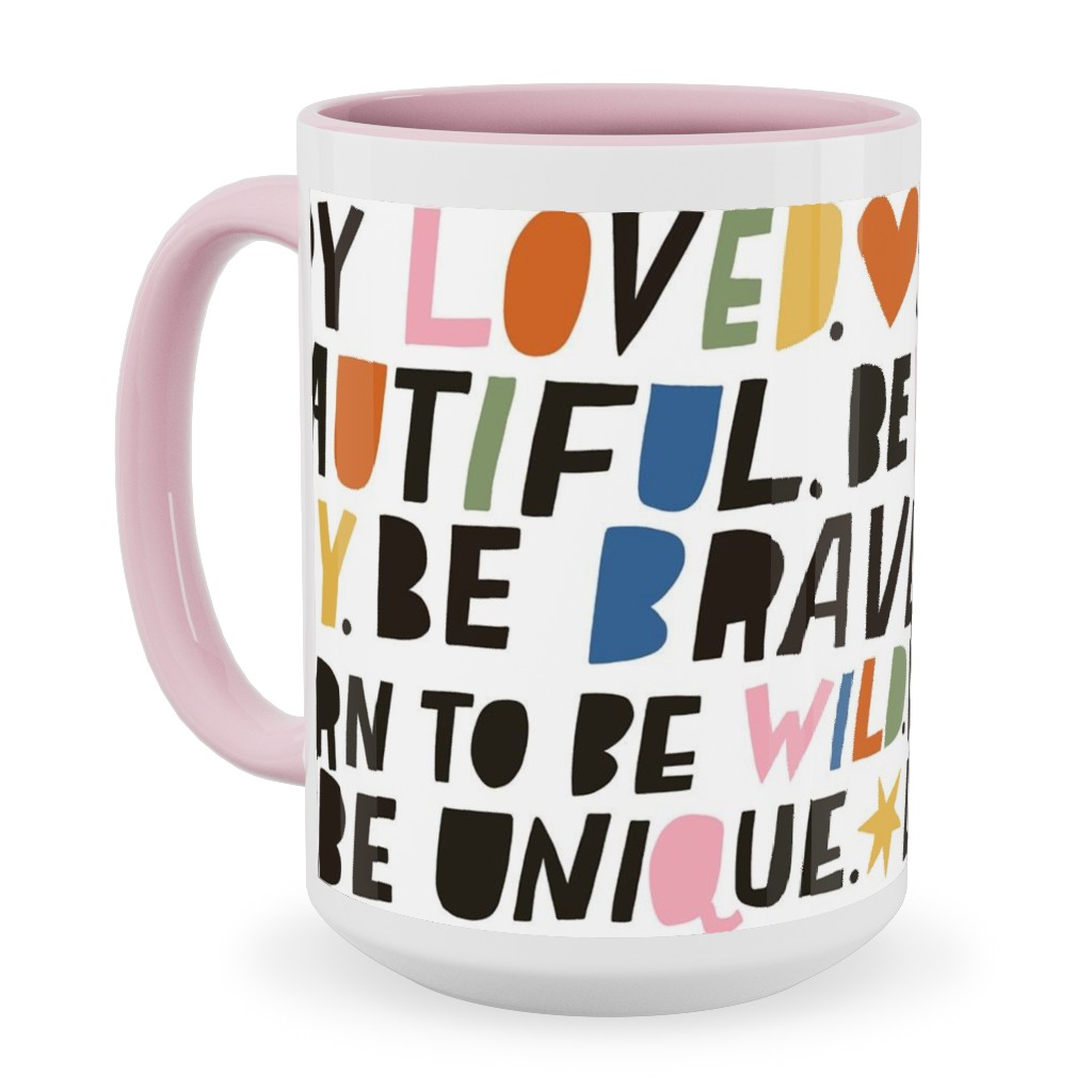 Sweet Words - Multi Ceramic Mug, Pink, , 15oz, Multicolor