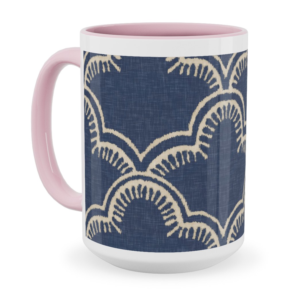 Tangier Ceramic Mug, Pink, , 15oz, Blue, Gray