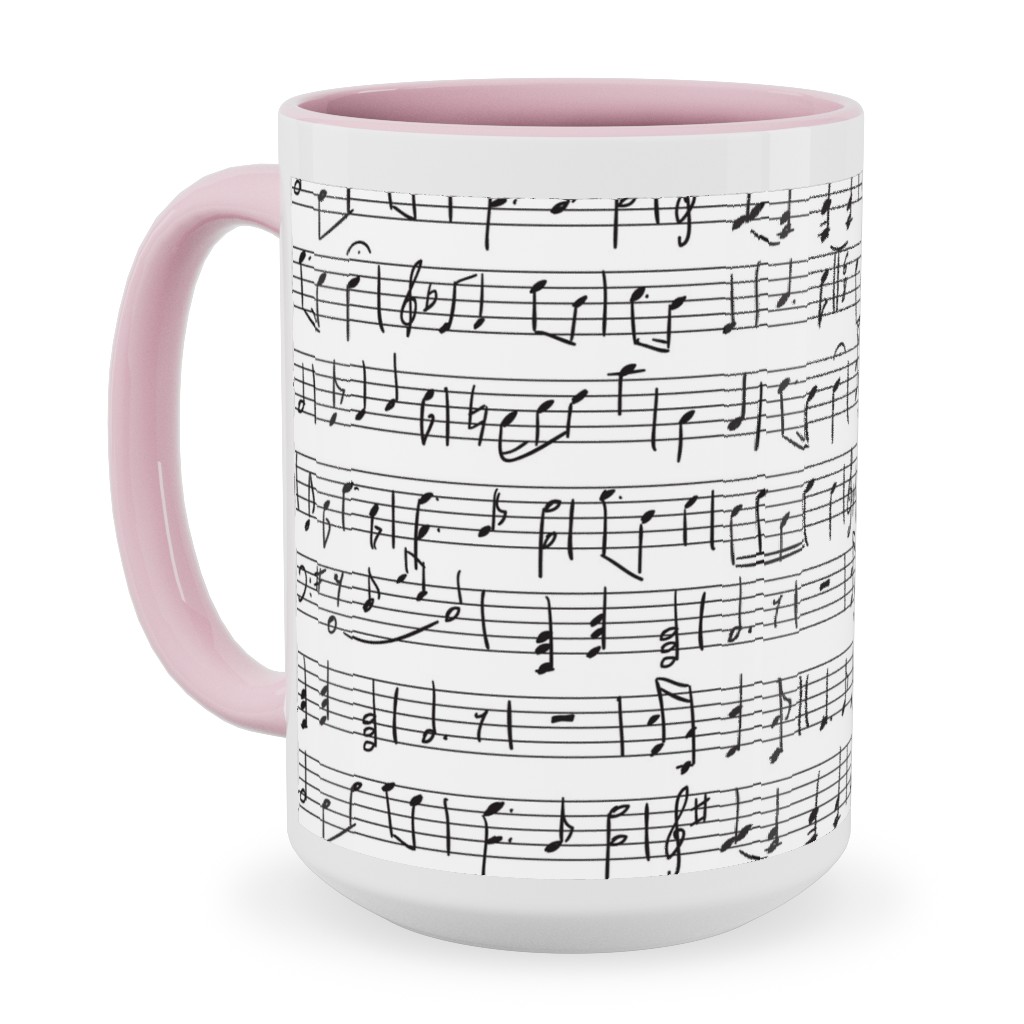 Music - Favorite Subject Ceramic Mug, Pink, , 15oz, Black, Black