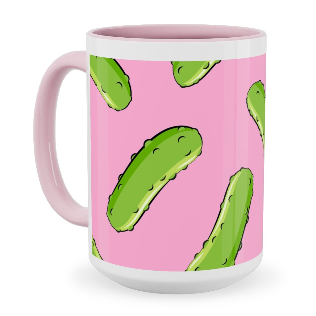 Pickles - Pink Ceramic Mug, Pink, , 15oz, Pink, Bright Pink