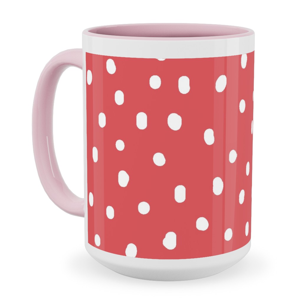 It's Snowing Ceramic Mug, Pink, , 15oz, Red, Flamingo