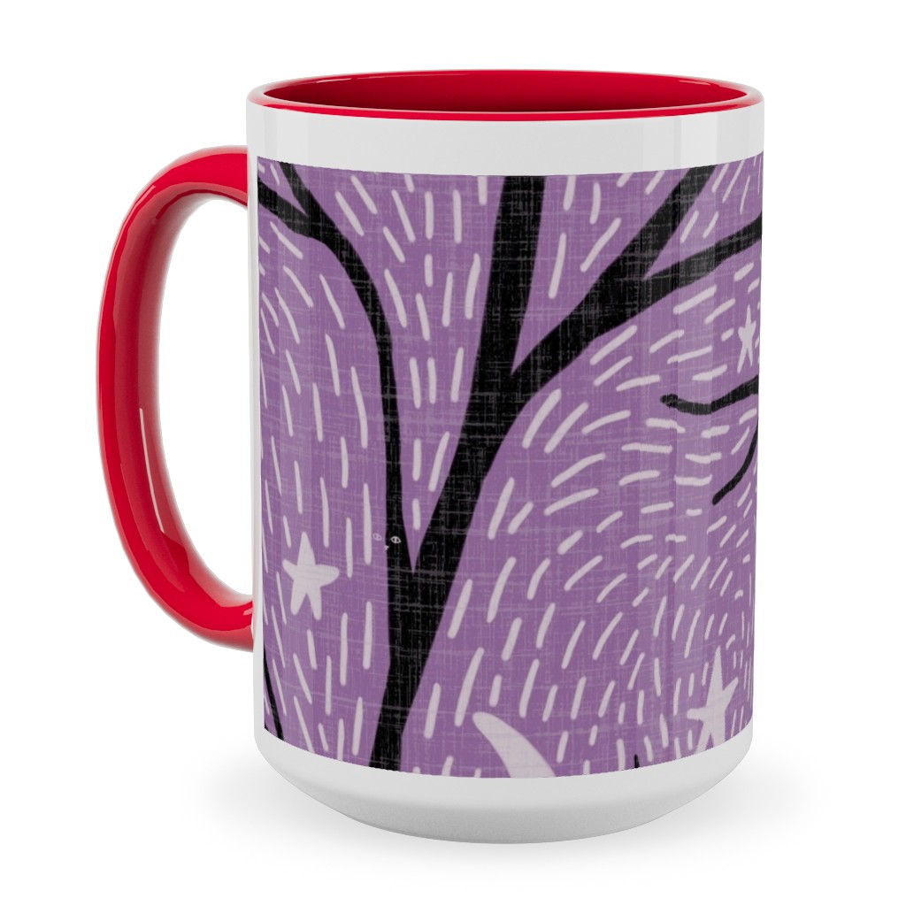 Spooky Night - Purple Ceramic Mug, Red, , 15oz, Purple, Purple