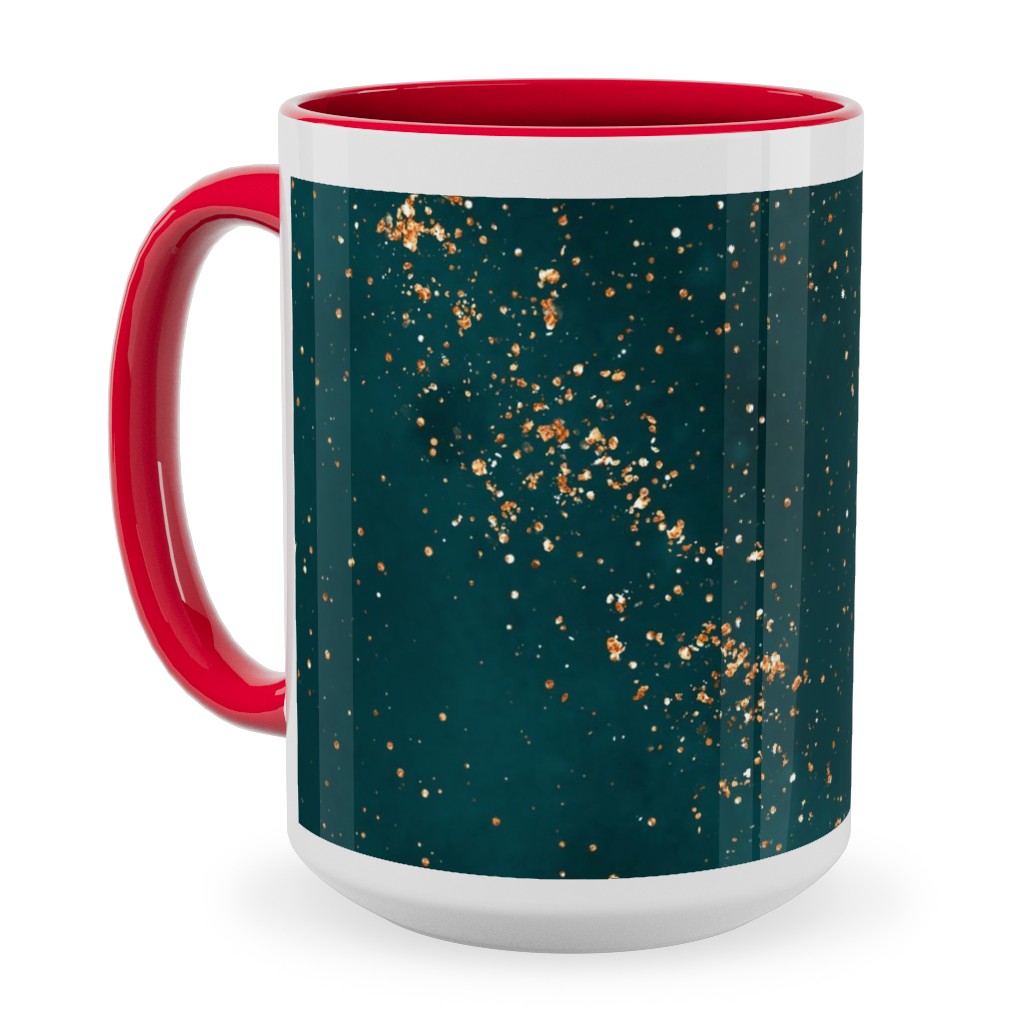 Stardust - Green Ceramic Mug, Red,  , 15oz, Green