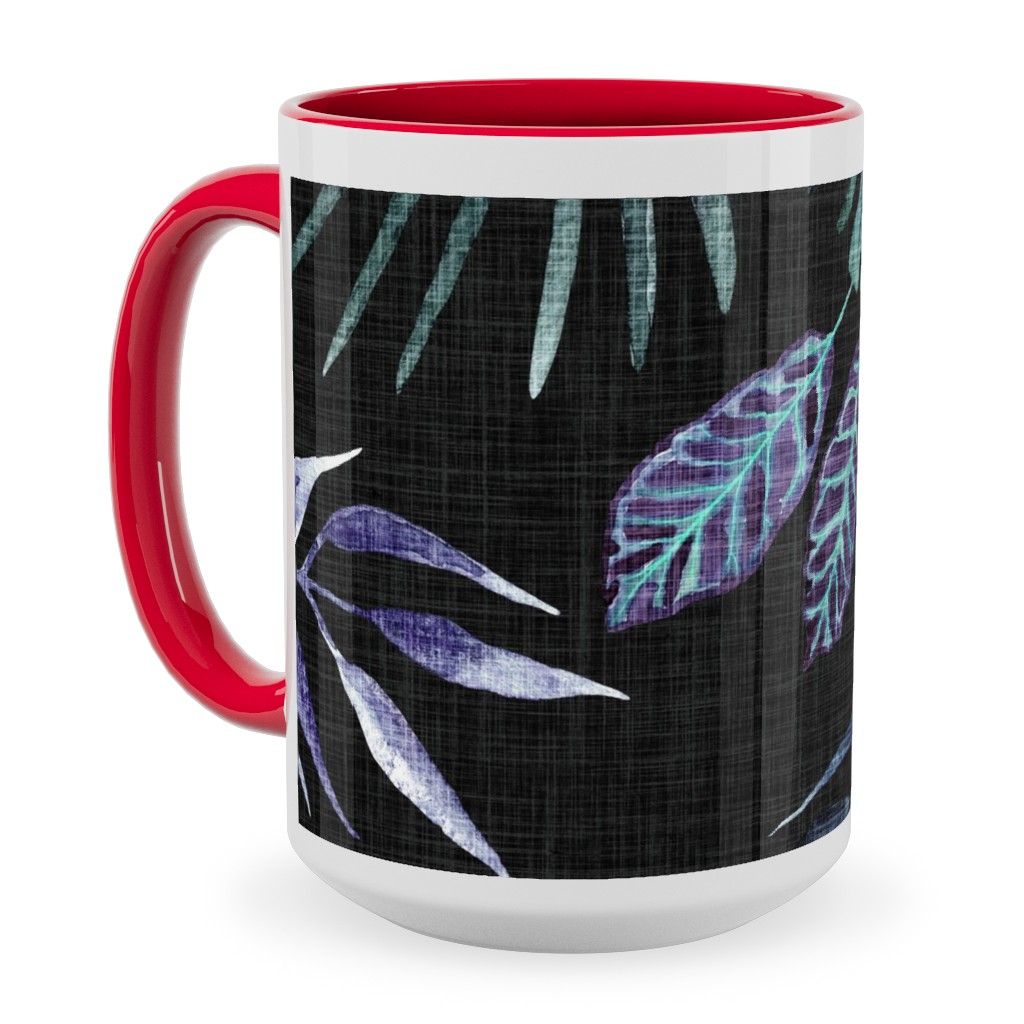 Phantasmagorial Jungle Ceramic Mug, Red, , 15oz, Black, Black