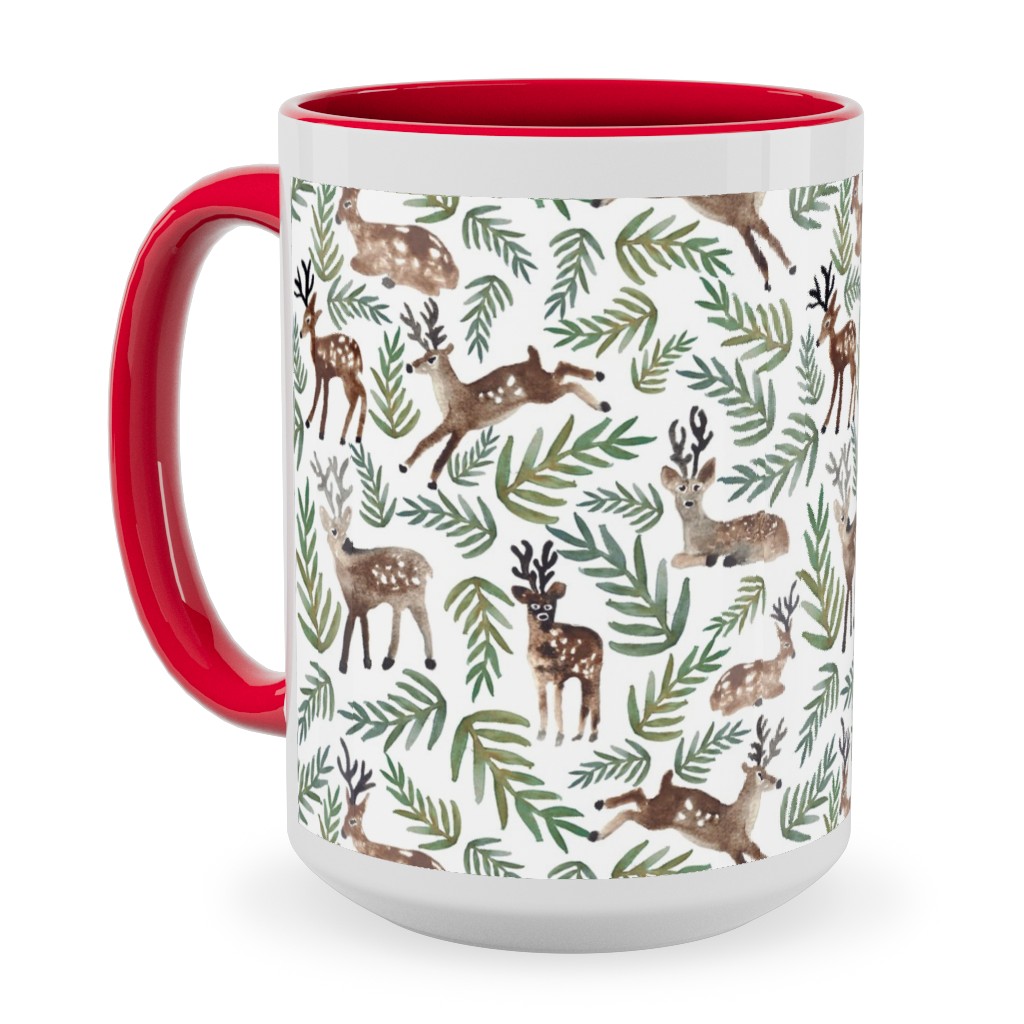 Loved Dearly - Green Ceramic Mug, Red, , 15oz, Multicolor