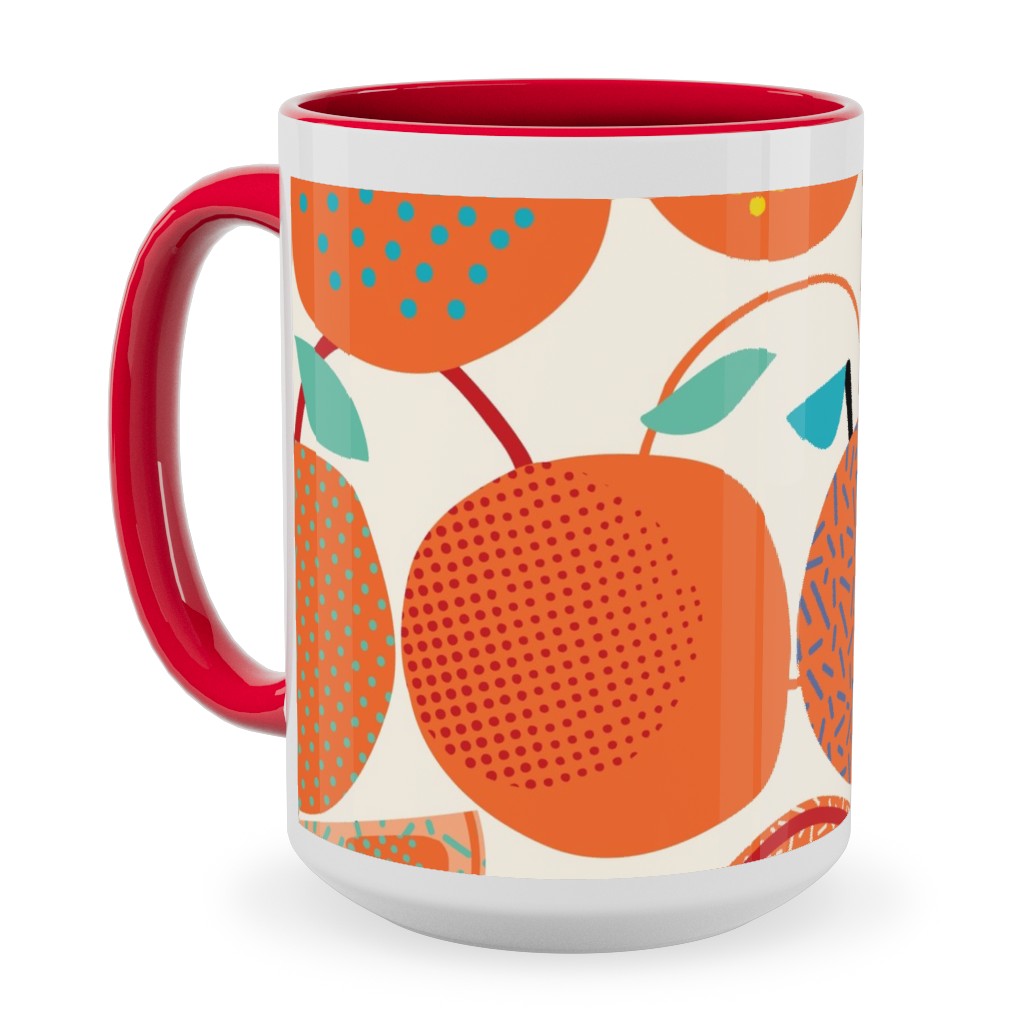Fresh Orange - Orange Ceramic Mug, Red, , 15oz, Orange, Orange