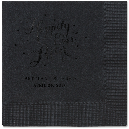 Divine Forever Napkins, Black, Black, Black