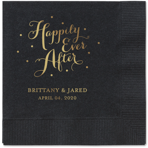 Divine Forever Napkins, Yellow, Black, Gold