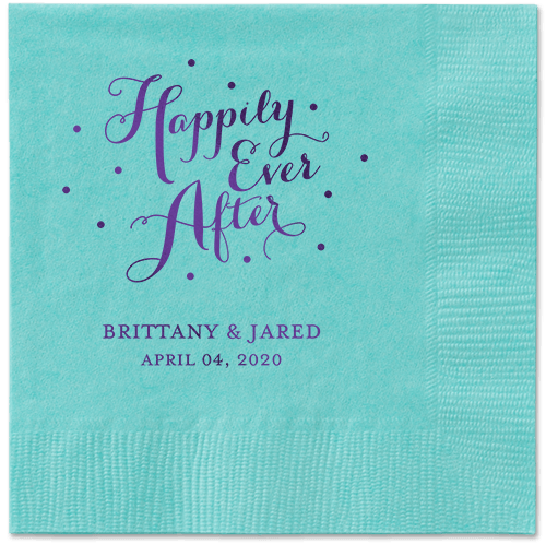 Divine Forever Napkins, Purple, Aqua, Purple