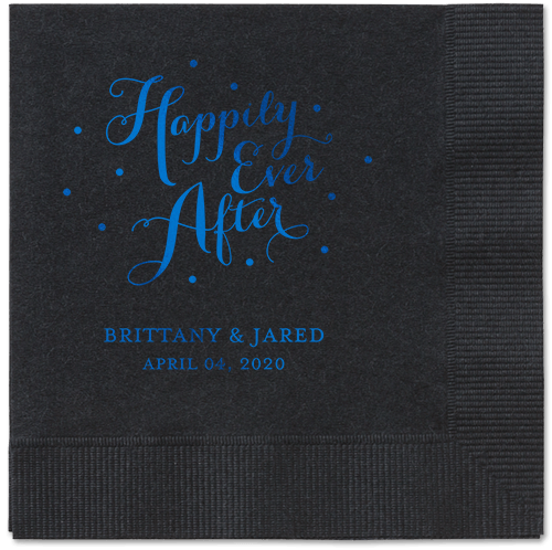 Divine Forever Napkins, Blue, Black