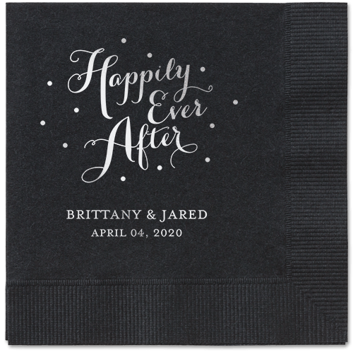 Divine Forever Napkins, Grey, Black