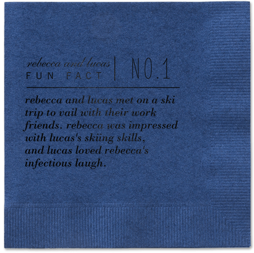 Fascinating Story Napkins, Black, Navy, Black