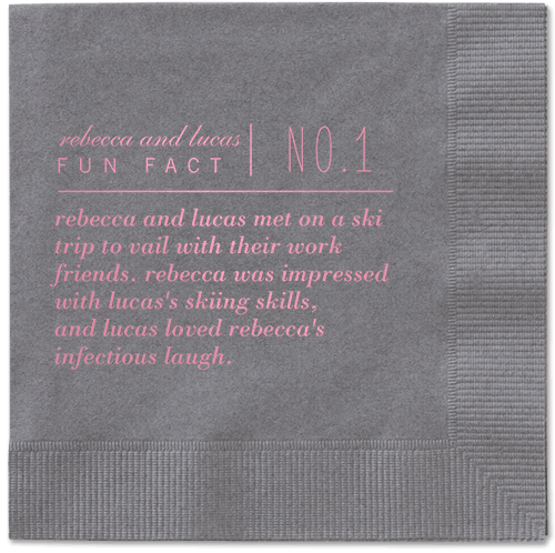 Fascinating Story Napkins, Pink, Pewter