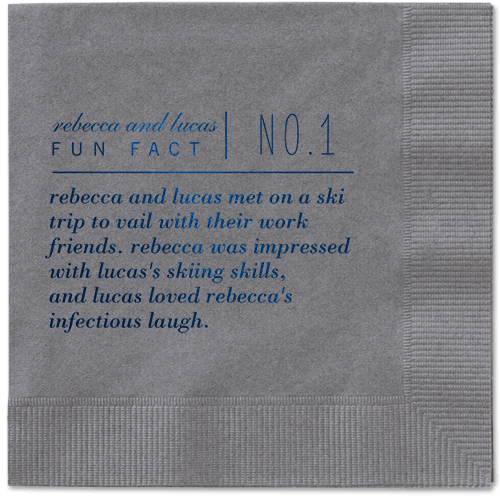 Fascinating Story Napkins, Blue, Pewter, Midnight