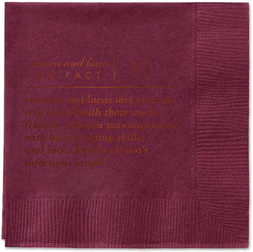 Fascinating Story Napkins, Brown, Berry