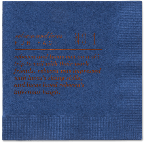 Fascinating Story Napkins, Brown, Navy