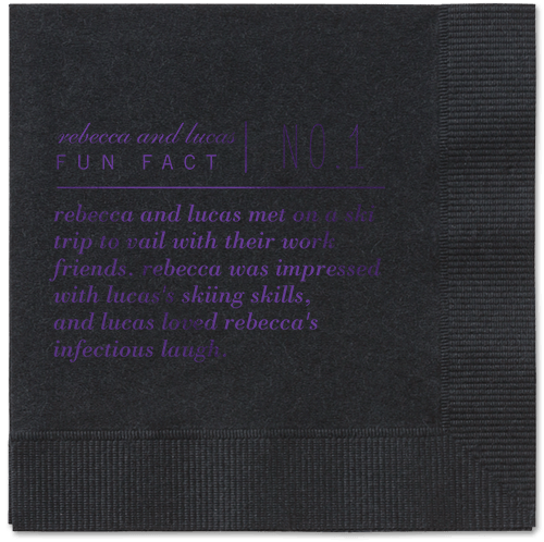 Fascinating Story Napkins, Purple, Black, Purple
