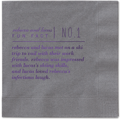 Fascinating Story Napkins, Purple, Pewter, Purple