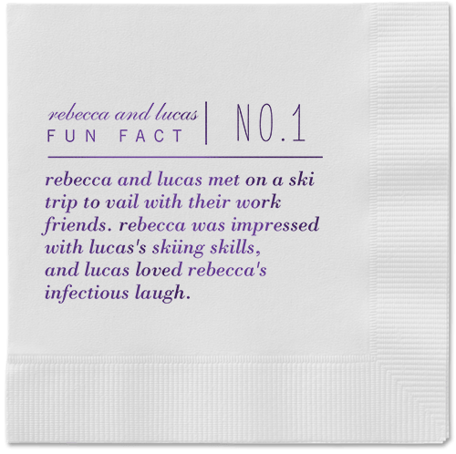 Fascinating Story Napkins, Purple, White, Purple