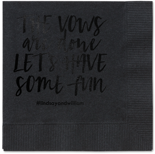 Fun Factor Napkins, Black, Black