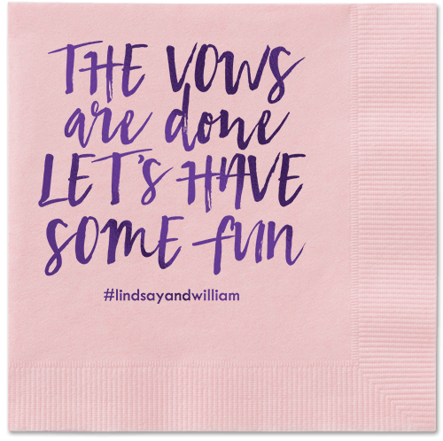 Fun Factor Napkins, Purple, Blush