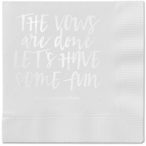 Fun Factor Napkins, White, White, White