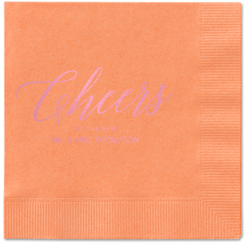 Hearty Clink Napkins, Pink, Coral