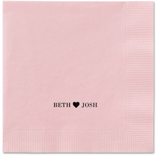 Inseparable Love Napkins, Black, Blush, Black