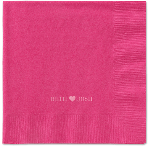 Inseparable Love Napkins, Pink, Magenta