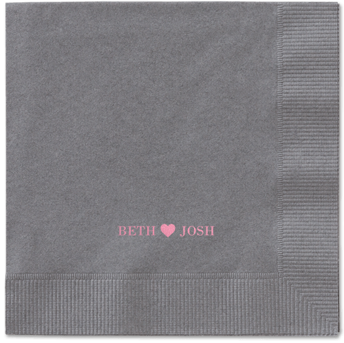 Inseparable Love Napkins, Pink, Pewter, Blush