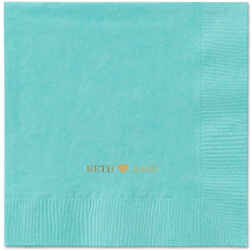 Inseparable Love Napkins, Yellow, Aqua