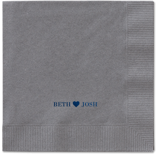 Inseparable Love Napkins, Blue, Pewter, Midnight