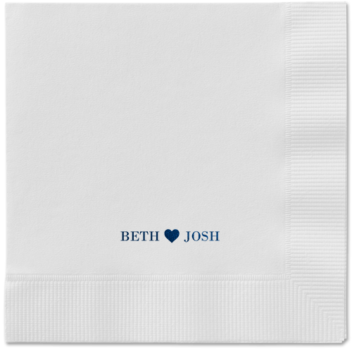 Inseparable Love Napkins, Blue, White, Midnight