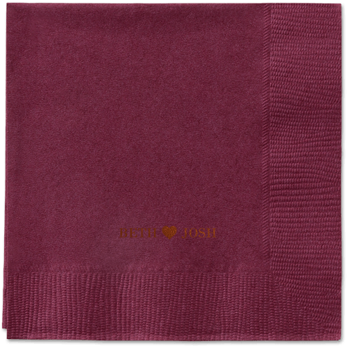 Inseparable Love Napkins, Brown, Berry
