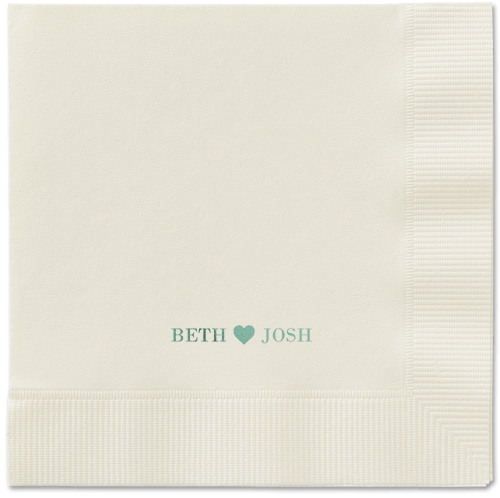 Inseparable Love Napkins, Green, Ecru, Sage