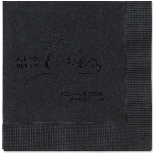 Lovely Feeling Napkins, Black, Black, Black